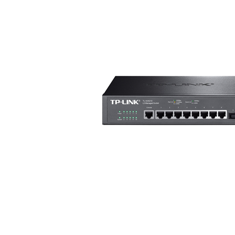 普联/TP-LINK TL-SG5210 交换设备 全千兆三层网管交换机8GE+2SF
