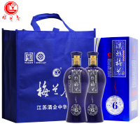 梅兰春 41.8度淡雅6 500ml双瓶 装(送礼袋)浓芝复合香型白酒 百姓口粮酒 中华老字号 产自江苏泰州