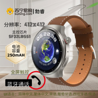 勃睿[苏宁自营]商务款血糖检测HW6 maX智能手表多表盘模式蓝牙通话表盘下载血氧血压心率监测智能手表