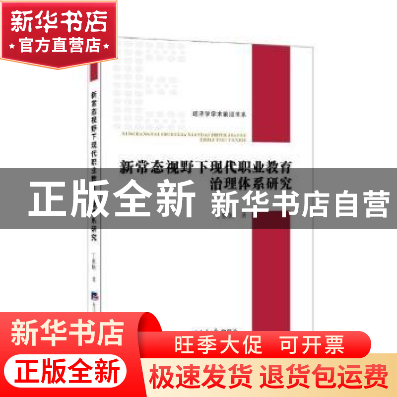 正版 新常态视野下现代职业教育治理体系研究 丁惠炯著 经济日报高清大图