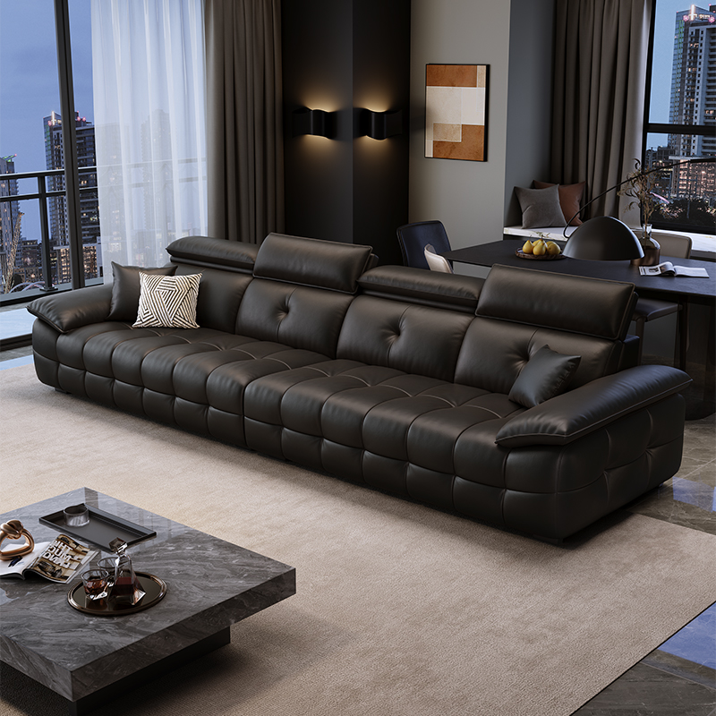 卡尔适新高靠劳伦斯真皮头层牛皮现代简约大户型新款沙发如意