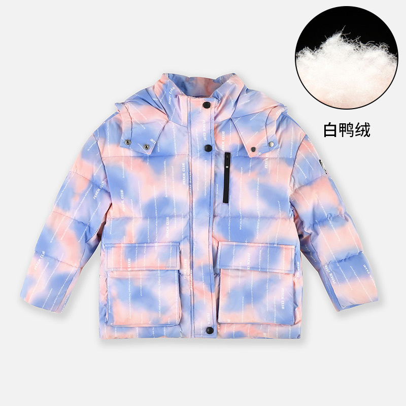 【1件3.5折】铅笔俱乐部秋冬新品女童羽绒服儿童加厚保暖外套中大童上衣 粉橙 130cm