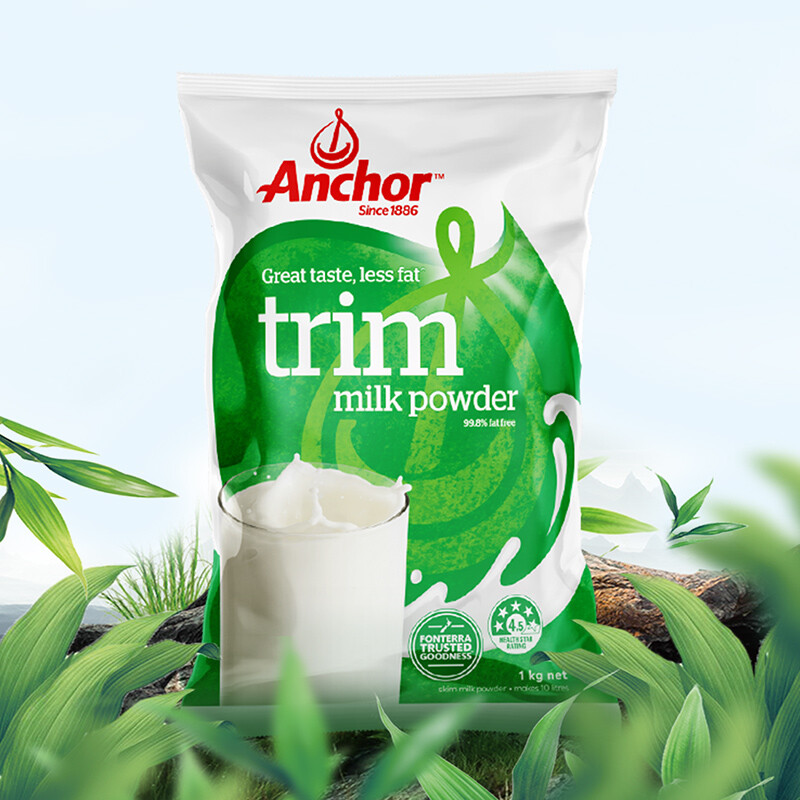 安佳(Anchor)成人脱脂奶粉 1kg/袋 进口奶粉 1000g 学生奶粉 进口食品 新西兰进口高清大图
