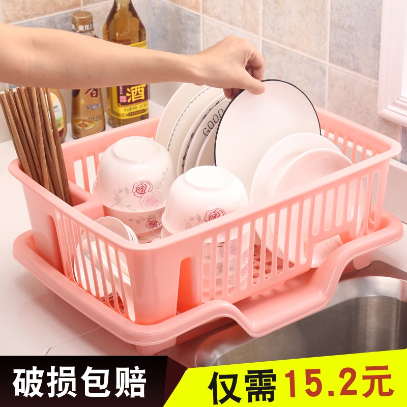 加厚大号碗柜塑料厨房沥水碗架碗碟碗筷餐具收纳盒杯子碗盘置物架收纳层架 三维工匠高清大图