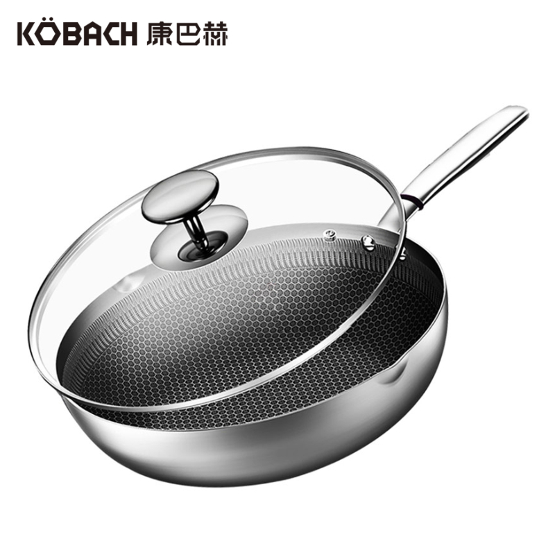 康巴赫 JCG30D1蜂窝316L煎炒两用锅30cm