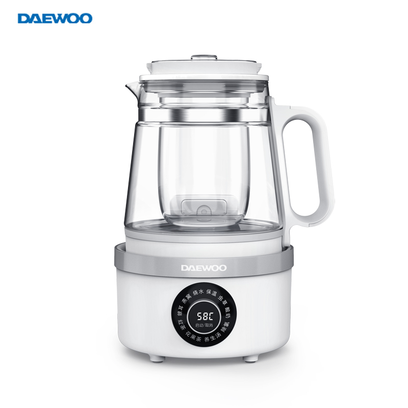大宇(DAEWOO)液体加热器 YS1 IH智能水壶家用煮茶壶电热水壶 IH加热煮茶器多功能烧水壶 白色