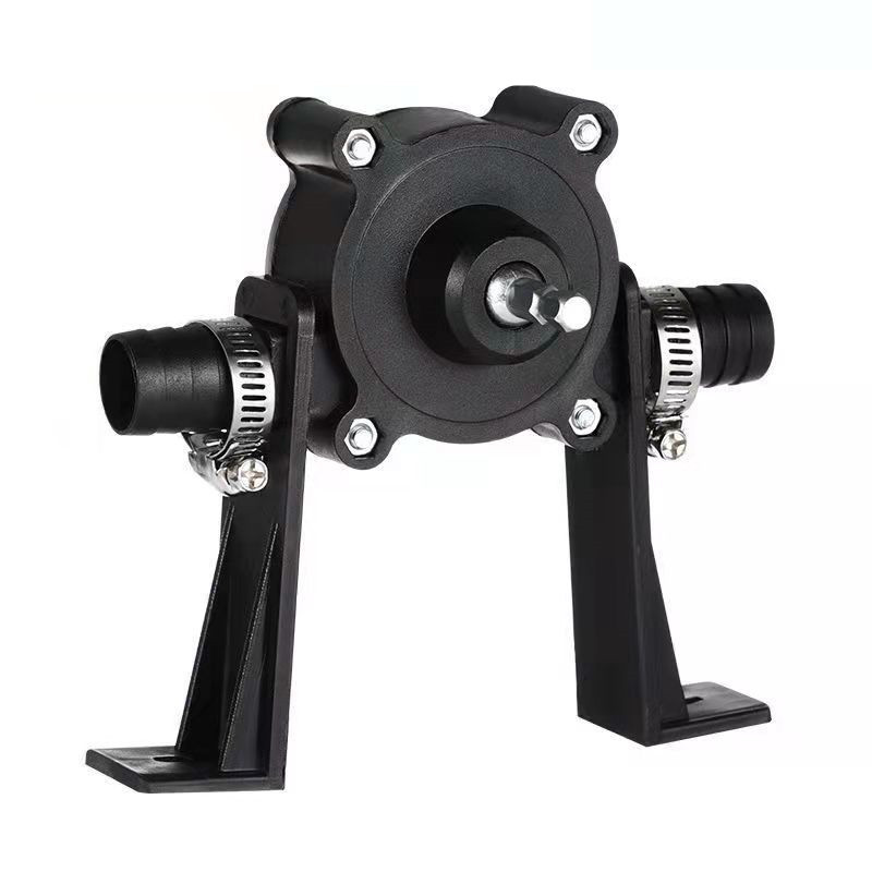 电钻水泵配支架管箍便携式家用手电钻鱼缸抽水泵抽水器抽油泵手动自吸