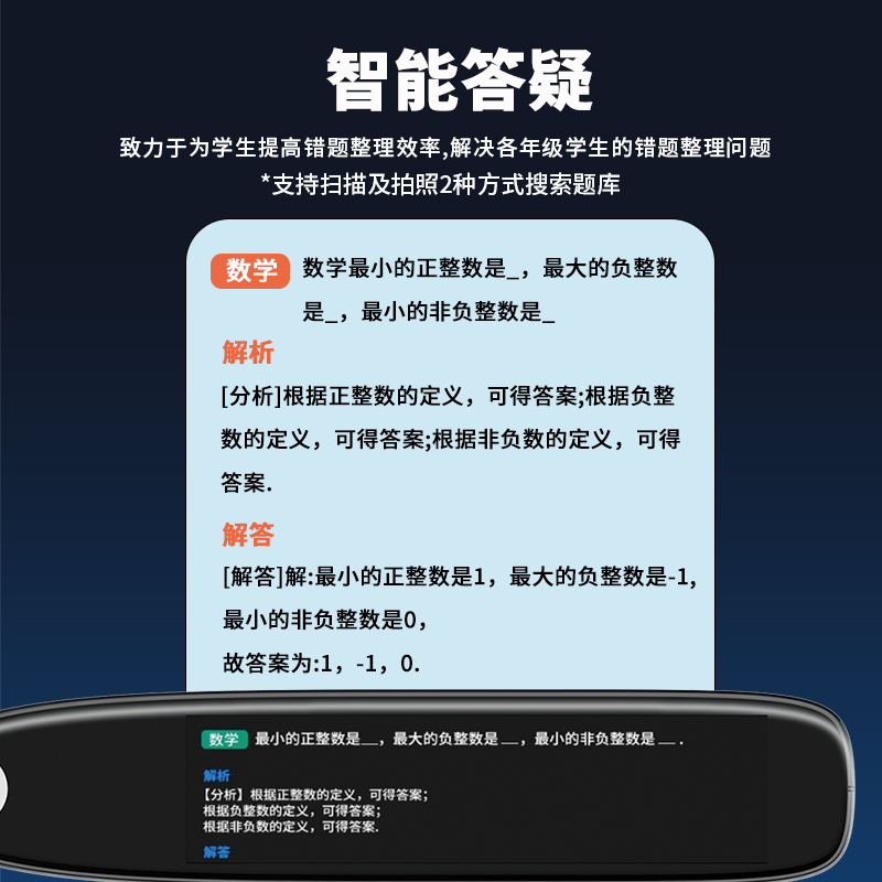 纽曼电子辞典N7黑色128G标配 学习扫描中英文全科词典笔英语点读机英语单词翻译初高小学大学考研点读学习神器高清大图