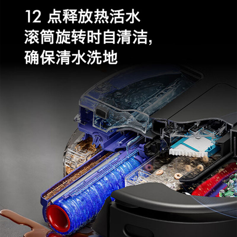戴森(DYSON)[重磅新品] Spot+Scrub AI 上下水版扫地机器人智能吸尘机器人吸尘器 扫拖一体全自动清洗高清大图
