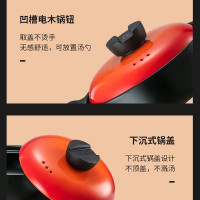 爱仕达陶瓷煲甄陶Ⅲ系列砂锅家用汤煲炖锅 耐热高汤中药煎锅 商超同款 青羽色3.5L浅汤煲 RXC35B3Q
