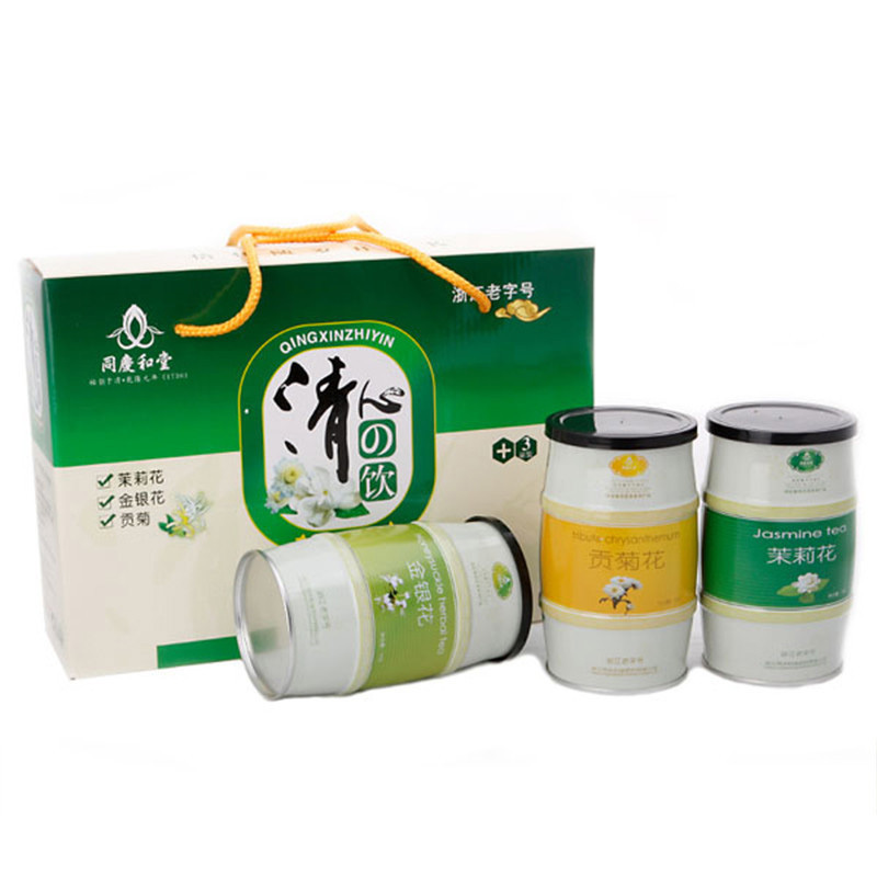 同庆和堂 茉莉花 金银花 贡菊 清心之饮花茶礼盒装