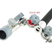 一分二炮台座不锈钢双炮底座钓箱钓椅通用万向炮台架鱼竿支架底座 一分二(不锈钢)