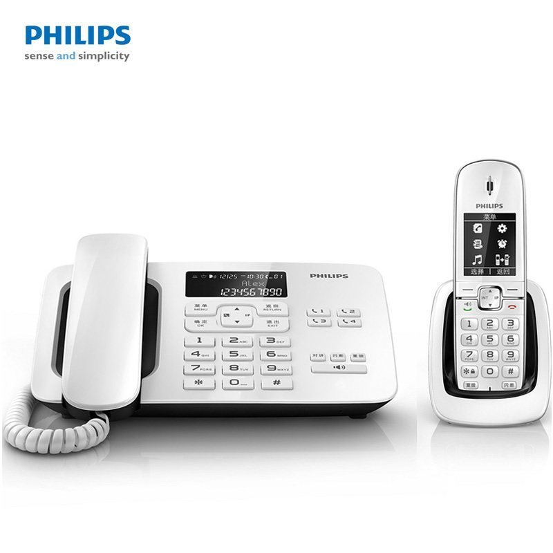 飞利浦 PHILIPS DCTG492 语音报号 黑名单 免打扰 省电ECO无绳电话机 座机电话机子母机 子母电话座机