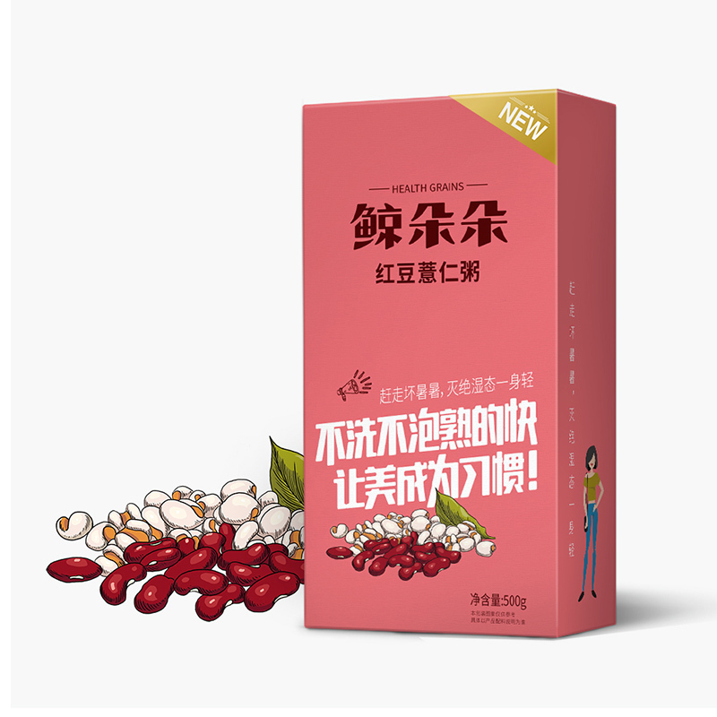 龙江人家 鲸朵朵红豆薏仁粥500g八宝粥米五谷杂粮红豆薏米十谷代餐粮食黑米