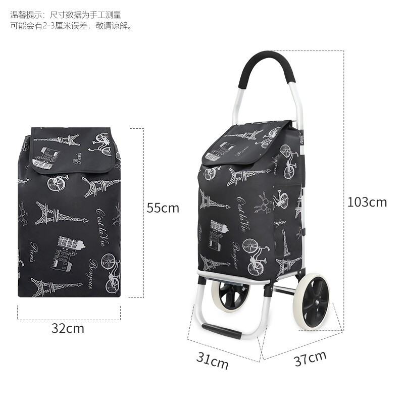 新越昌晖 买菜车手拉车折叠购物车铝合金小推车家用行李车拉杆车便携手推车小拖车户外郊游拉货车 F51046高清大图