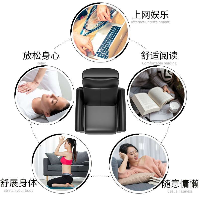 Chigo/志高豪华按摩沙发椅688黑色 单人沙发椅懒人家用客厅躺椅沙发电动多功能零重力小型太空舱智能按摩椅