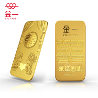 金一AU9999工艺永结同心5克金条中国金砖金块5g黄金金条足金999.9 投资收藏系列 支持回购