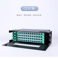 仟炬 QJGP-BOD021U-12BK ODF架19"1U 12口 ODF架，方形口空框，不含熔纤盘法兰尾纤，黑色