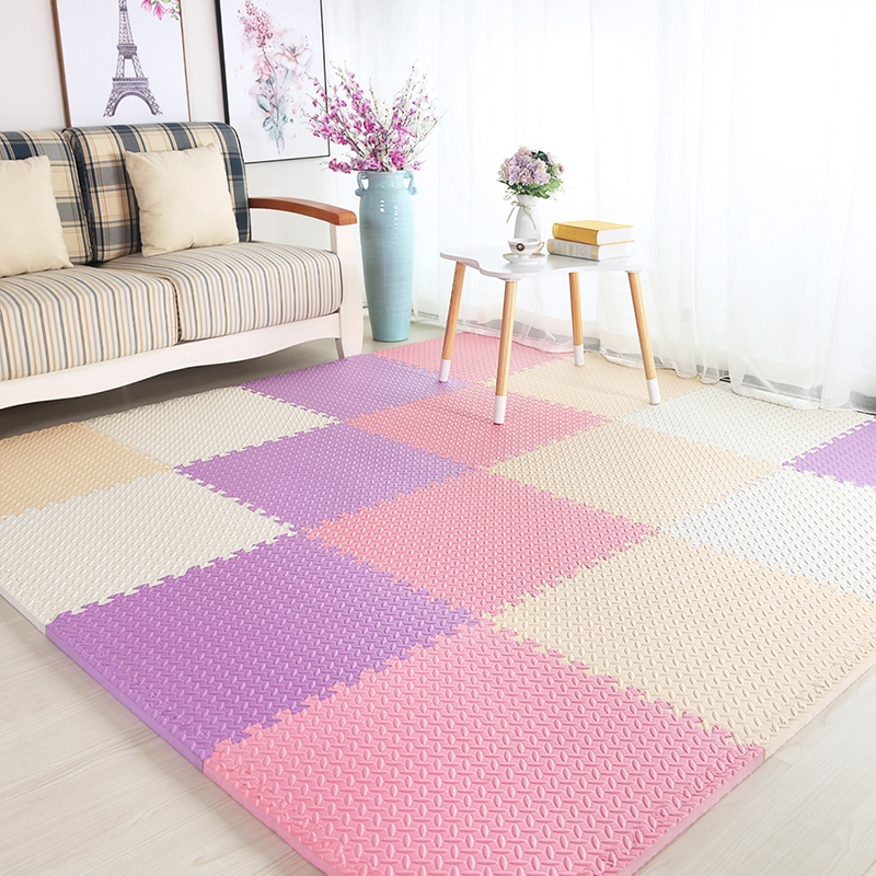 拼接泡沫地垫防摔加厚智扣儿童爬行垫卧室床边爬爬垫地板垫子视频