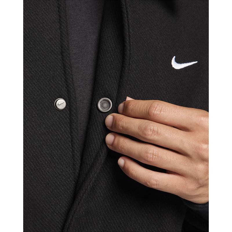 耐克(NIKE)男款重羊毛校队风格夹克复古质感加厚保暖防风外套