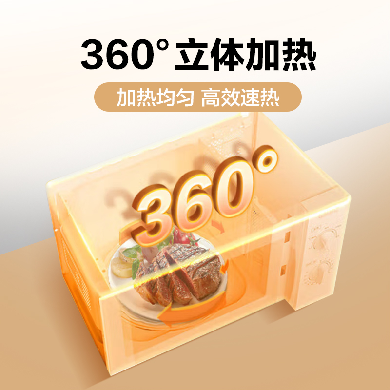 格兰仕(Galanz)微波炉 变频一级能效家用微波炉 多档火力独立解冻档 经典转盘设计旋钮简易操作D4(W0)高清大图