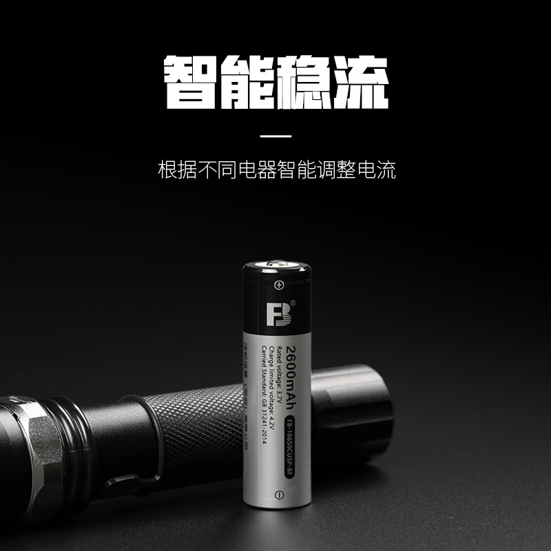 沣标18650锂电池大容量2600 3.7v强光手电筒头灯小风扇 稳定器收音机电池