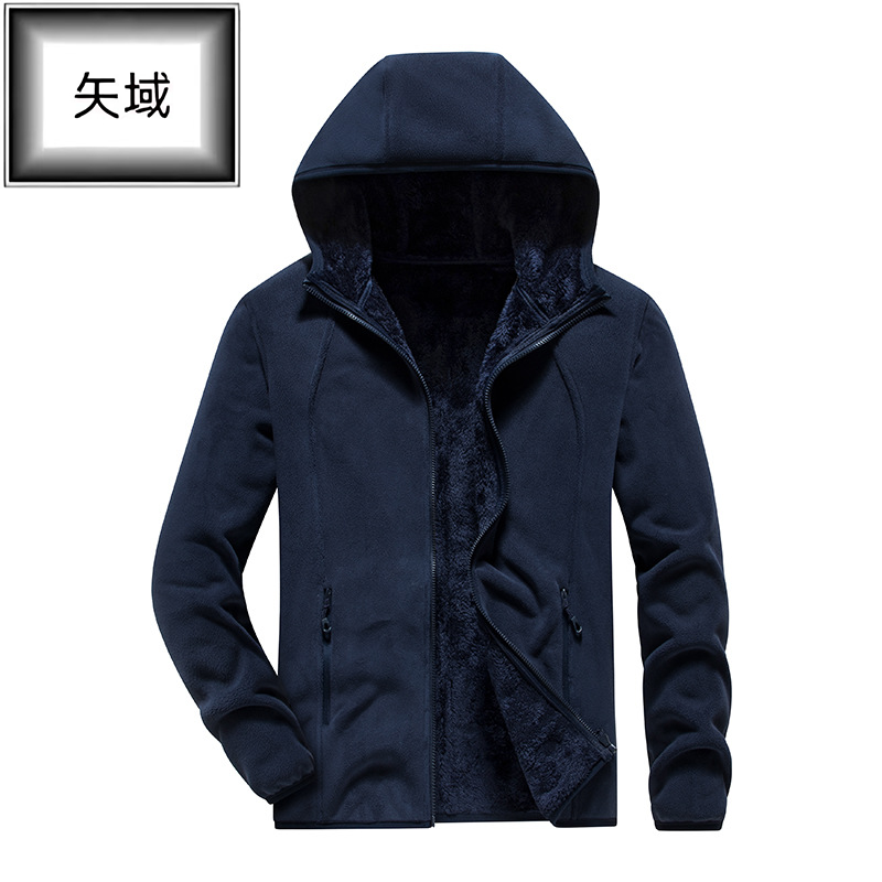 矢域男士加厚棉衣冬季保暖防风连帽外套宽松百搭潮流设计时尚男装高清大图