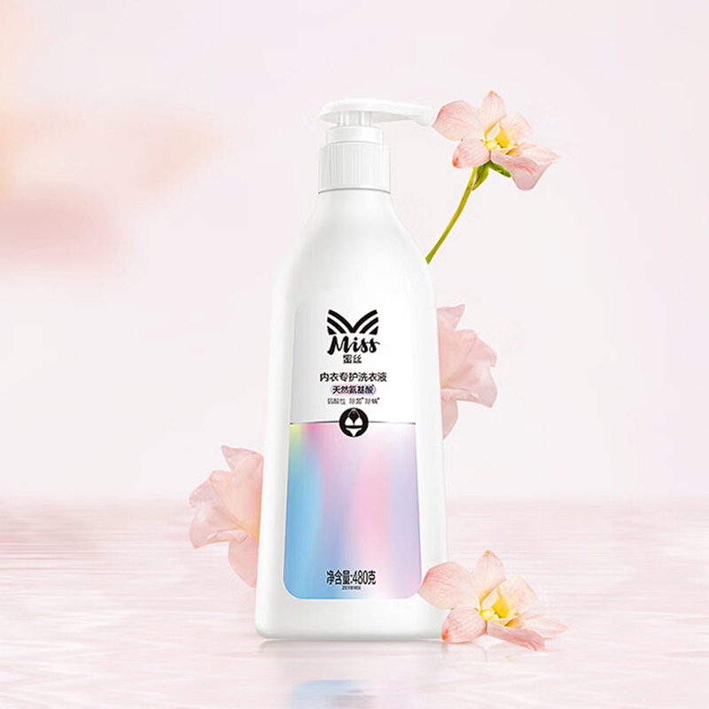 立白内衣洗衣液蜜丝手洗内衣净有效去除血渍汗渍480g高清大图