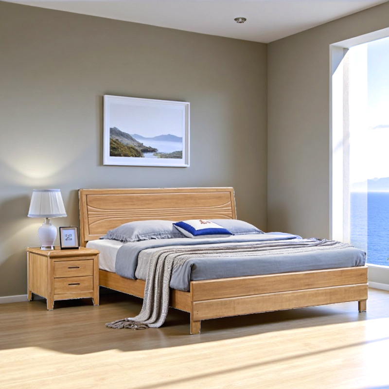 合祥源 简约实木床 1500*2000*1040mm QX-C49 单位:张高清大图