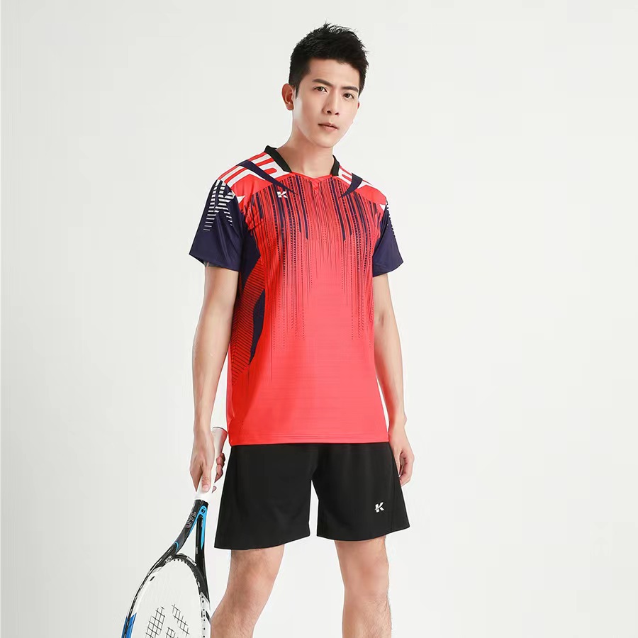 蒙企智品新款短袖羽毛球服套装快干透气男女运动服Y-11902高清大图