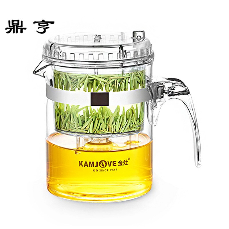 鼎亨加厚耐热玻璃泡茶壶家用小号过滤冲茶器可拆洗飘逸杯功夫茶具