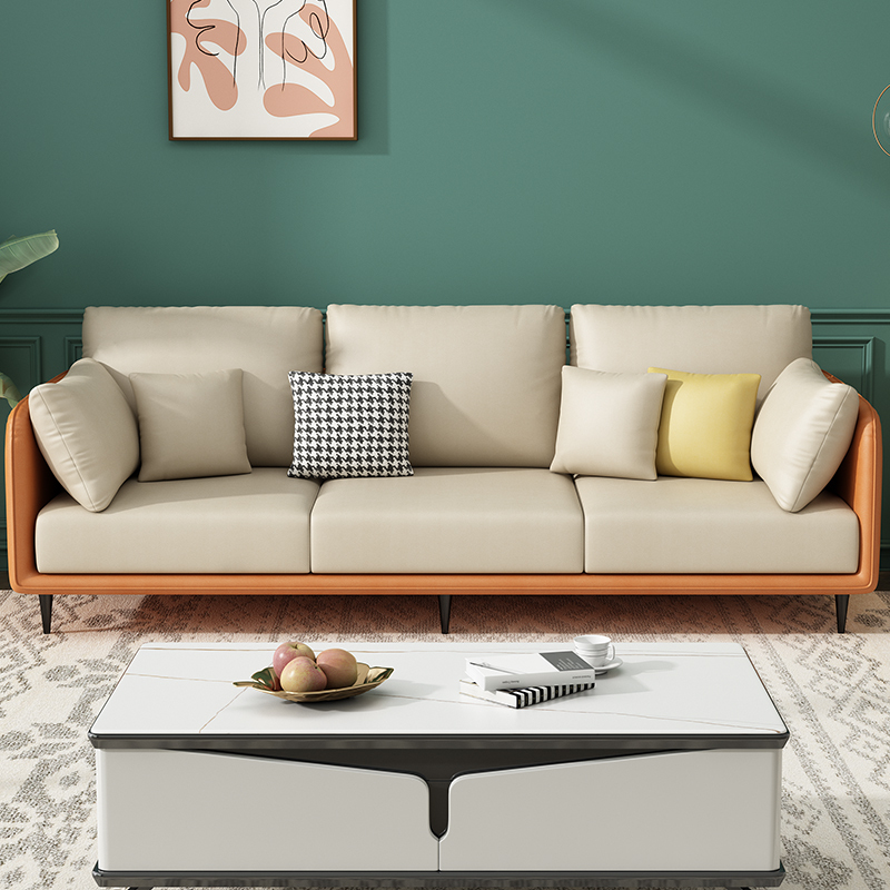 户型家用三人位四人位组合现代简约客厅整装休闲免洗科技布艺沙发视频