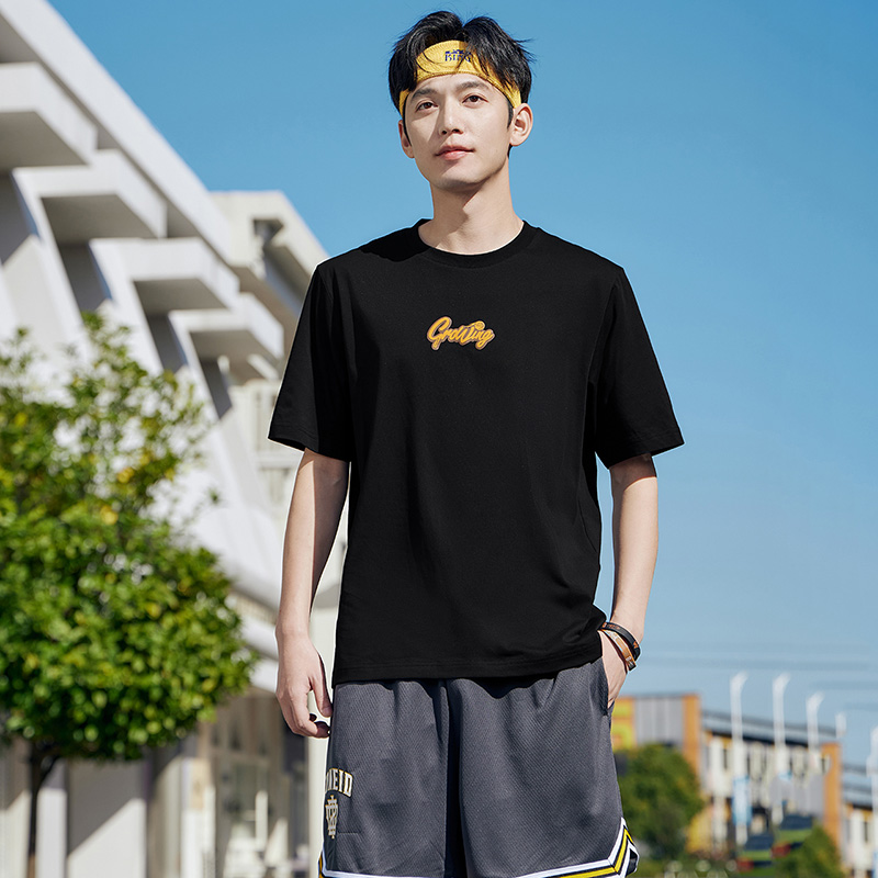 361°运动T恤男女同款夏季透气新款宽松休闲上衣圆领简约短袖高清大图