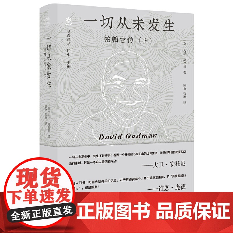 纯粹·一切从未发生:帕帕吉传(上) 9787559876652 广西师范大学出版社 大卫·高德曼,纯粹Pura出品 20