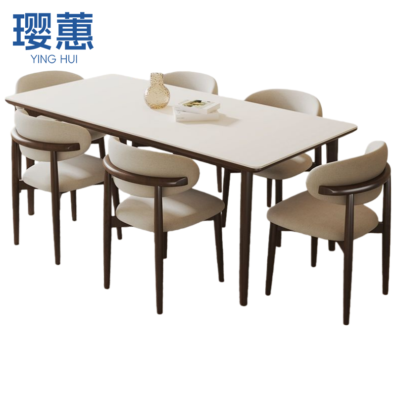 璎蕙 餐桌1.2m+4椅 套高清大图