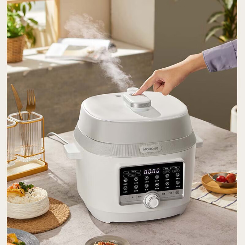 摩动(modong)家用大容量多功能陶瓷油不锈钢双胆电压力锅 5L MD-YFB50