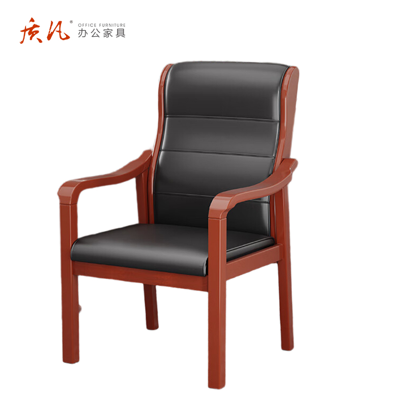 质凡 耳朵椅实木西皮办公椅 /ZF-YQY001/61*55*100cm高清大图