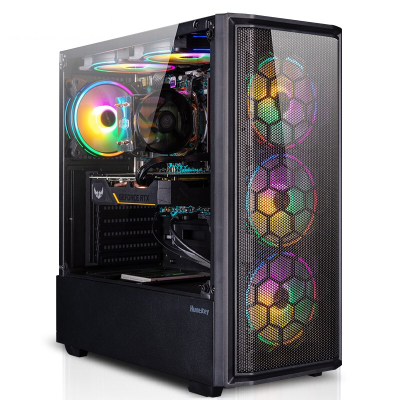 攀升 锐龙 六核十二线程R5 2600/RX590 8G 游戏型 AMD主机 吃鸡主机 3A平台高配游戏主机 组装机 台式机 电脑主机整机