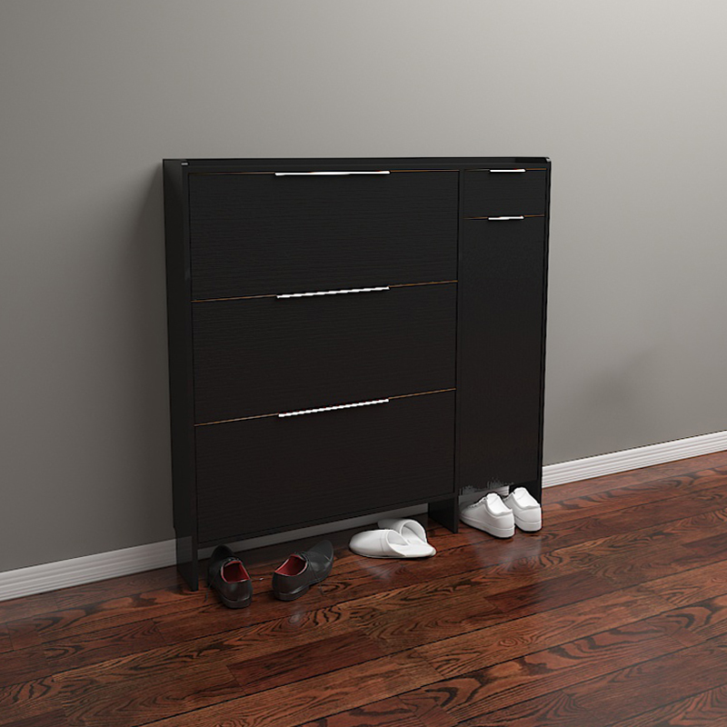 黑色超薄鞋柜17cm家用口玄关柜现代简约大容量进收纳储物鞋架