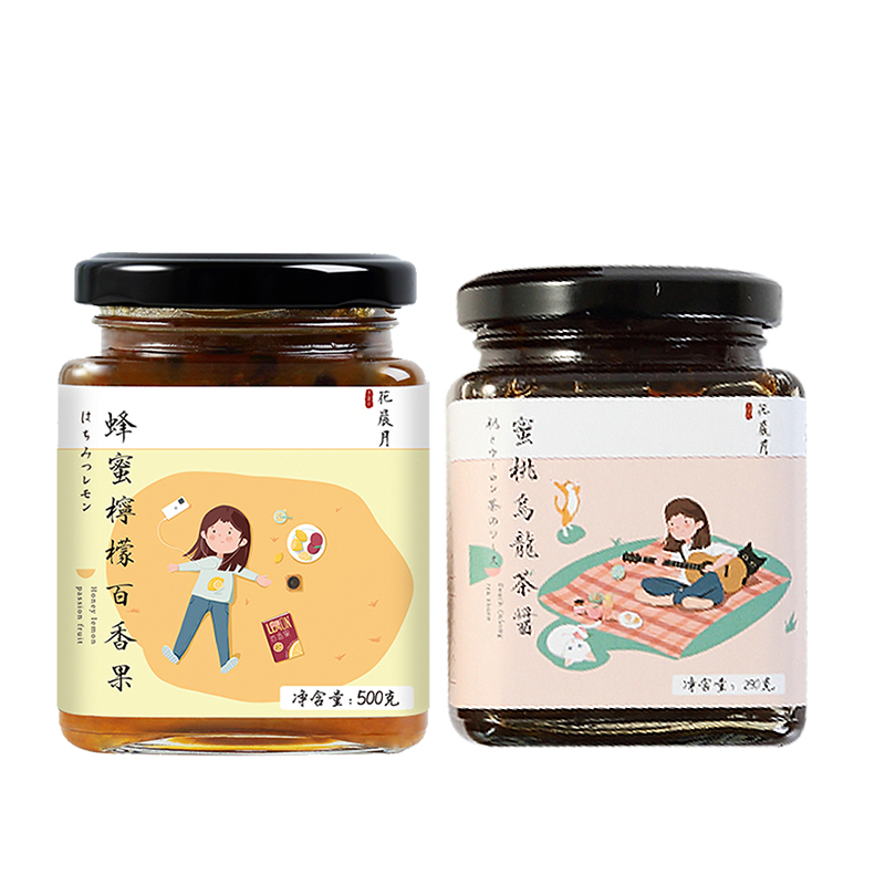 花晨月蜂蜜百香果500g蜜桃乌龙茶酱290g组合水果茶罐装冲泡饮品百香果蜂蜜柠檬茶冲饮高清大图