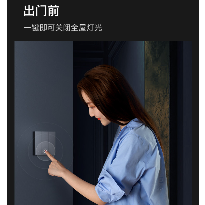 欧瑞博(orvibo) MixSwitch智能控制器 语音遥控无线面板联动触摸式 二键[雅灰]T40W2Z