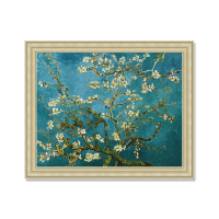 172art艺术画定制梵高 杏花开了家居装饰挂画世界名画客厅卧室艺术画油画北欧美式画 单幅艺术画