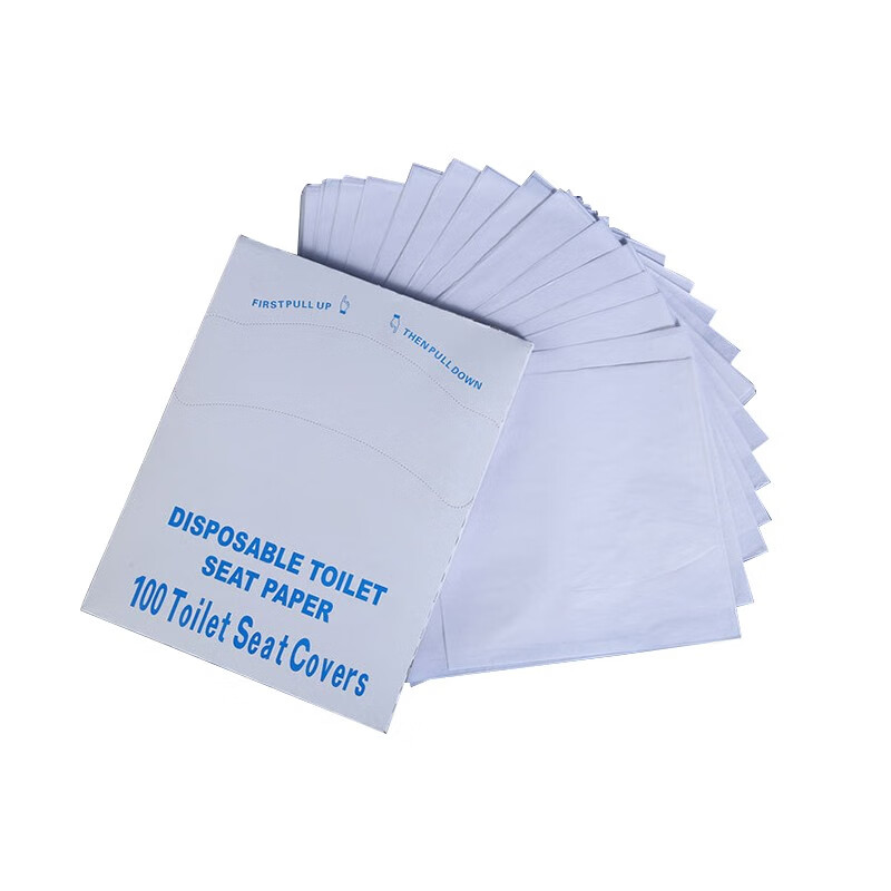 劳保佳可溶水一次性马桶垫飞机马桶垫纸木浆一次性坐厕纸 100张/盒/批发