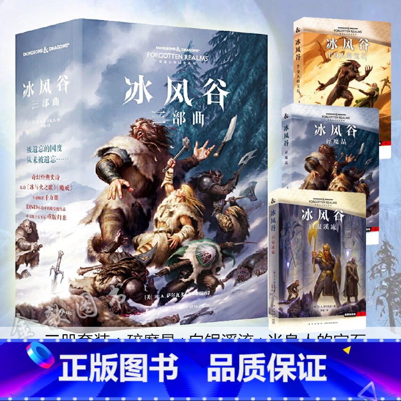 [正版] 冰风谷三部曲 RA萨尔瓦多 DND崔斯特双刀游侠奇幻冒险魔幻小说被遗忘的国度黑暗精灵外国文学书籍博德之门次