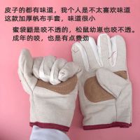 防咬手套松鼠飞鼠蜜袋鼯土巴鼠仓鼠猫狗狗防抓咬加厚手套宠物用品 加厚帆布手套