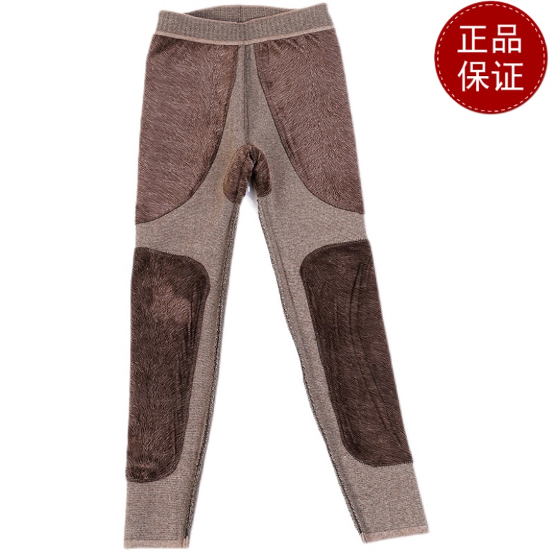 免费试穿 2024牧绒多斯新款羊毛裤女加厚加绒保暖裤男士羊绒裤线裤男春秋鄂尔多斯产护膝打底裤春秋绒裤毛裤羊绒裤中老年高清大图