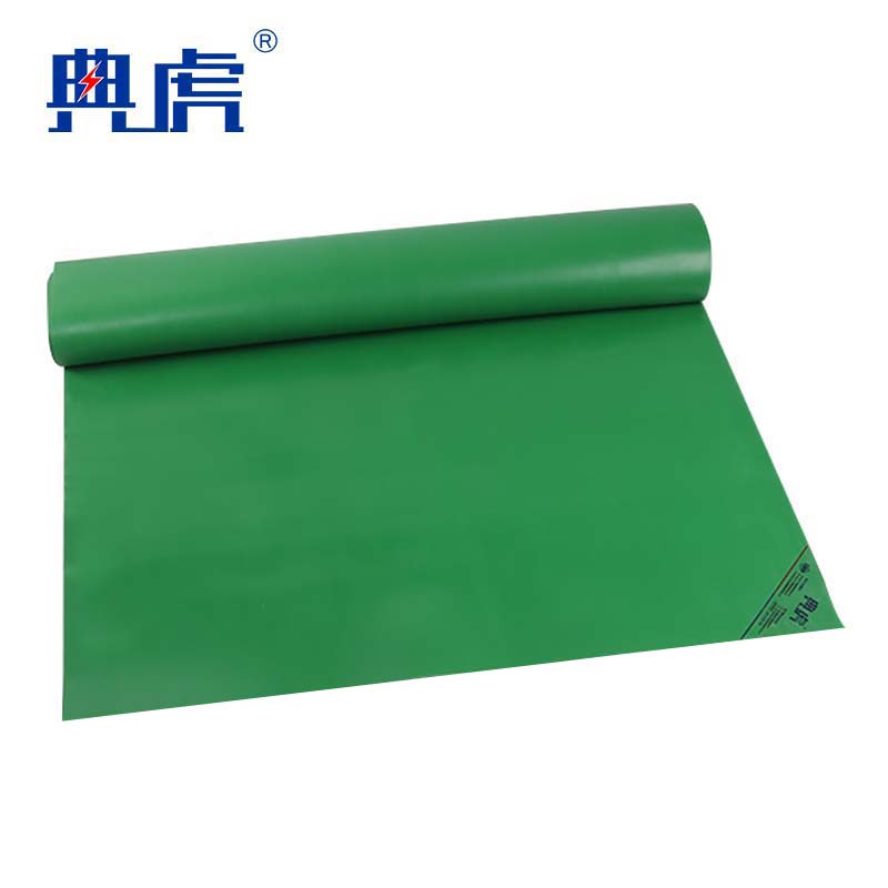 典虎 绝缘胶垫 绿色平面 6kv 5米*1米*3mm 卷高清大图