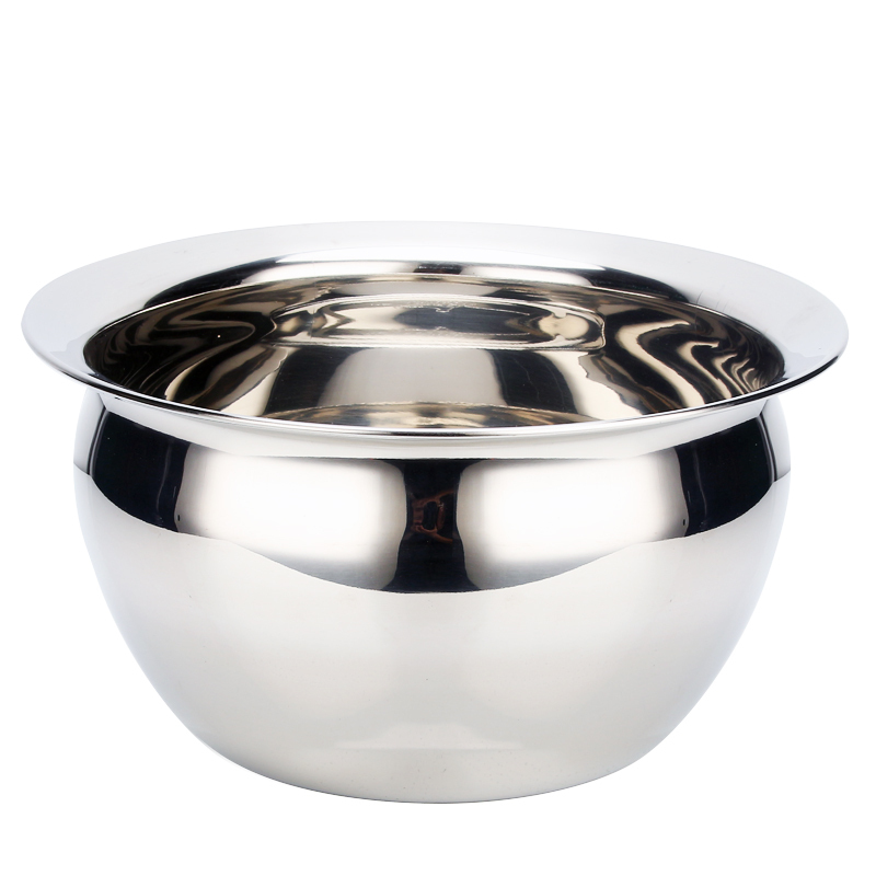 9寸加厚无磁不锈钢鼓形油盆可配漏勺带盖涨型油鼓盆油缸盆油桶调料盆