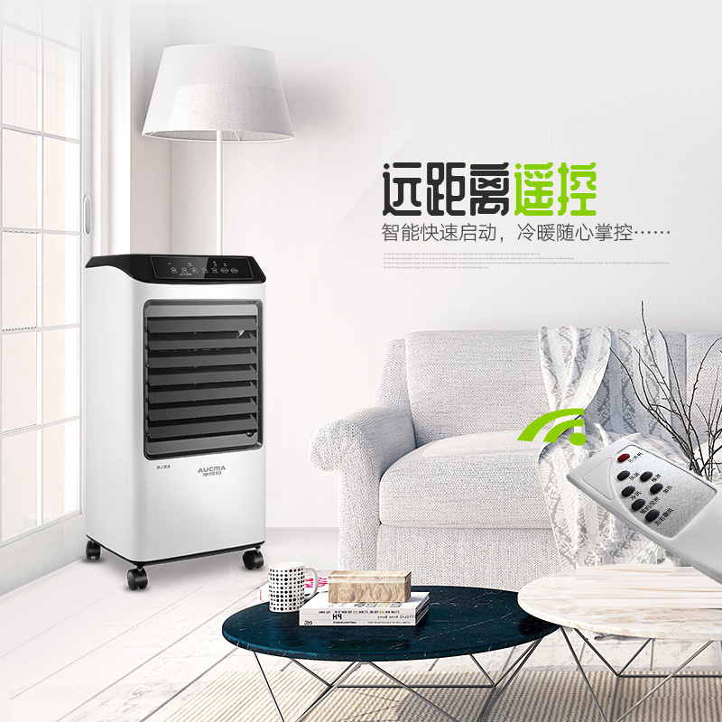 澳柯玛(AUCMA)空调扇LRG10-B05(Y) 遥控控制定时 家用低噪 冷暖两用 冷暖风机室内加热器