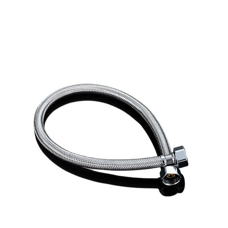 九牧304不锈钢编织管加长防爆高压高温热水器马桶冷热进水软管 1米 上水软管[不锈钢+TPV内管]高清大图